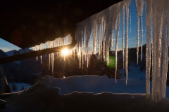 Spitzingsee Sonnenaufgang im Winter